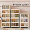 KTMBDW Stackable Storage Bins with Lids & Wheels & Door, Foldable Collapsible Closet Organizers, Plastic Containers Drawers for Bedroom Dorm - 4 of 4