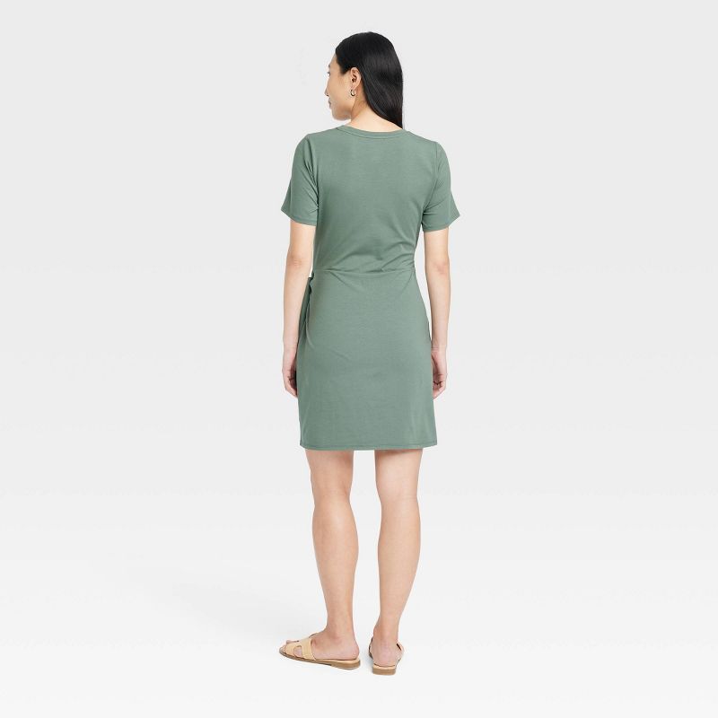 Women's Short Sleeve Mini T-Shirt Wrap Dress - A New Day™, 3 of 9