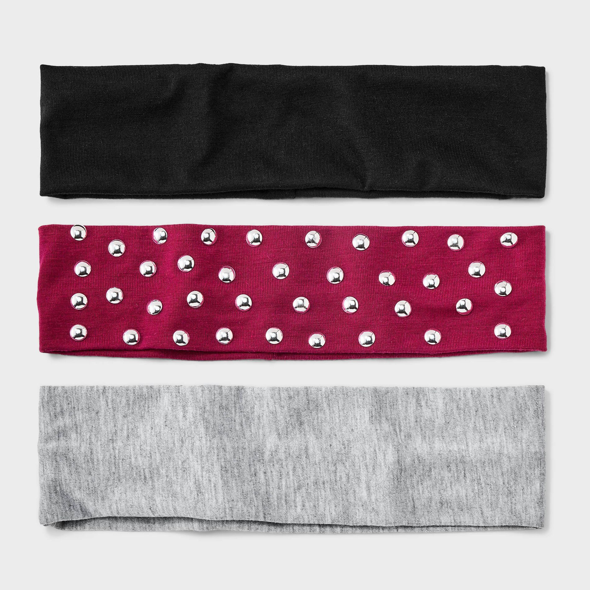 Studded & Smooth Headwrap Set 3pc - Wild Fable™ Multi