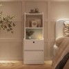 LIVAREEmlen Nightstand with Charging Station, Modern Night Stand with Bookshelf, Bedside Tables with Storage Cabinet for Bedroom - 4 of 4