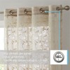 HLC.ME Joyce Floral Decorative Semi Sheer Light Filtering Grommet Window Treatment Curtain Drapery Panels - Set of 2 - 4 of 4