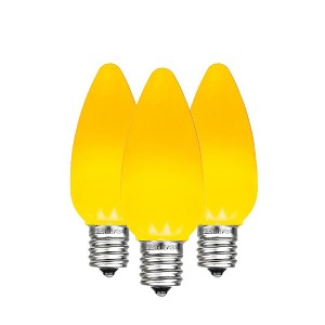 Novelty Lights C9 LED Plastic Ceramic (Opaue) Christmas Replacement Bulbs Dimmable 25 Pack - 1 of 4