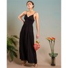 August Sky Women's Sleeveless V-neckline Shirred Waist Midi Dress - 3 of 4