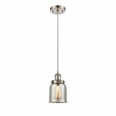 Bell - 1 Light Cord Hung Mini Pendant In Industrial Style-10 Inches Tall and 5 Inches Wide