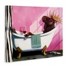 Stupell Industries Moose with Wine Bathroom Claw Tub Canvas Art - 2 of 4