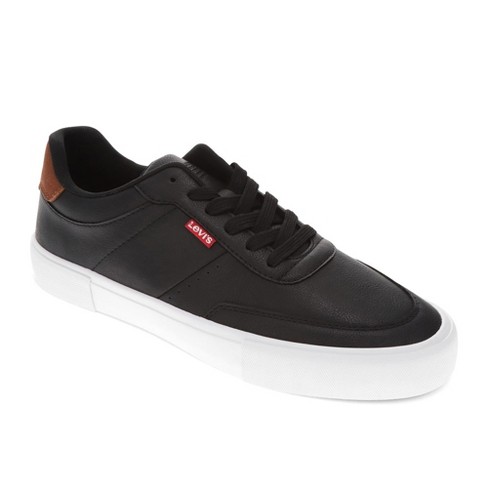 Levi s Mens Munro Nm Vegan Synthetic Leather Casual Lace Up Sneaker Shoe Black tan Size 11 Target
