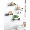 Floating Bathroom Shelf with Towel Rail, Set of 2 Wall Mounted Storage for Bathroom Living Room Kitchen Bedroom, Space Saving Modern Design - 4 of 4