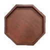 Kate and Laurel Occonor Octagon Wood Side Table, 15x15x24, Walnut Brown - 3 of 4