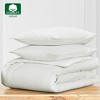 3 Piece Duvet Cover Set - 400 Thread Count 100% Cotton Sateen - Button Closure, Corner Ties by California Design Den - 3 of 4