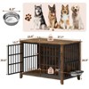 Gikpal Dog Crate Furniture with 2 Adjustable Dog Bowls, Dog Cage Furniture, Dog Kennel Indoor with Lockable Door, Chew-Proof Design, Pet Carrier House - 2 of 4
