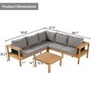 Maggift Outdoor Patio Seating Sets, Distinctive Conversation Friendly Design, Perfect for Gardens, Patios, Living Spaces, Gray, 85.8"*27.2"*25.2" - 2 of 4