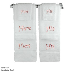 BC BARE COTTON Luxury Hotel & Spa Hers and His Towel Set Wedding Engagement - 1 of 1