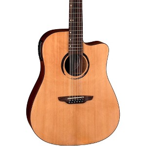 Luna WABI DC 12 Sabi 12-String Dreadnought Acoustic-Electric Guitar Natural - 1 of 4