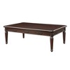 59" Coffee Table with Turned Legs, Easy Assembly, Durable Surface for Living Room and Lounge - 2 of 4