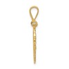 Black Bow Jewelry 14k Yellow Gold 25th Anniversary Scalloped Heart Pendant, 20mm - 2 of 4