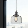 Bell - 1 Light Cord Hung Mini Pendant In Industrial Style-10 Inches Tall and 8 Inches Wide - 2 of 2