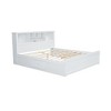 APRILSOUL King Size Wood Platform Bed with Multi-storage Headboard, Drawers, White - 4 of 4