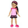 Sophia’s Snowflake Onesie, Tutu, Headband, & Booties Set for 15” Baby Dolls, Hot Pink/Gray - 3 of 4