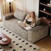 63'' Corduroy Deep Seat Comfy 2-Seater Sofa with No Assembly, Armrest, and Backrest Pillow - 3 of 4