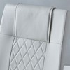 Sapphtopaz Modern Dining Chairs PU Upholstered Chair with Metal C-Shaped Base Armless Backrest Chairs for Kitchen, Dining Room - 3 of 4