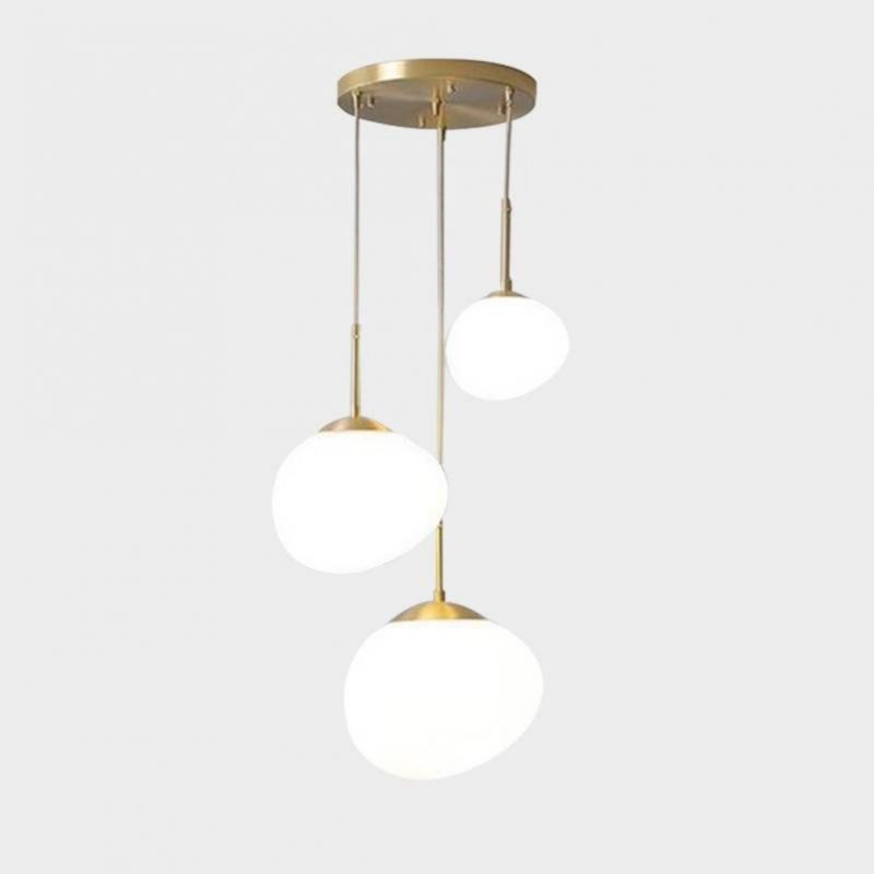 HOMLUX Modern 3-Light White Simple Chandelier Kitchen Island Light Adjustable for Dining Room&Living Room E26 Bulb(without light source), 3 of 8