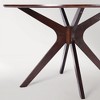 47.2" Solid Wood Round Dining Kitchen Table for 4-6 People with Intersecting Pedestal Base - 4 of 4