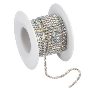 Unique Bargains DIY Bag Clothing Decoration Crystal Rhinestone Sew on Close Claw Chain Trim - 1 of 4