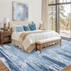 Modern Abstract Striped Area Rug Machine Washable Stain Resistant Indoor Carpet Low Pile Non Slip Non Shedding Floor Cover for Living Room Bedroom - 4 of 4
