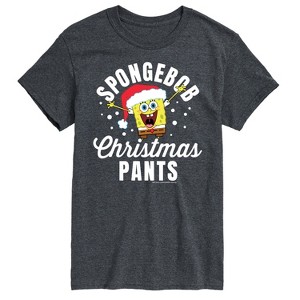 Men's - SpongeBob SquarePants - Christmas Pants Short Sleeve Graphic T-Shirt - 1 of 4