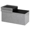30 Inch Folding Storage Ottoman with Lift Top - 4 of 4