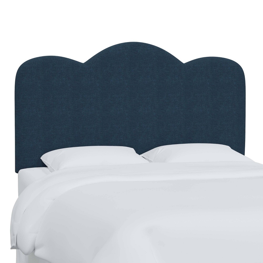 Skyline Furniture Full Lizzie Headboard Zuma Navy: Upholstered, Pine Frame, Traditional Style -  86258607