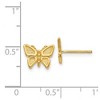 Black Bow Jewelry 10mm Textured Butterfly Post Earrings in 14k Yellow Gold - 4 of 4