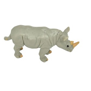 Collectible Wildlife Gifts | Rhino, White Rhinoceros, Plastic Toy Animal,  Gift, Realistic Figure,  Model,  Gift,       2 3/4"     F3543 B17 - 1 of 4