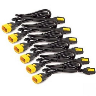 APC by Schneider Electric Power Cord Kit (6 ea), Locking, C13 to C14, 1.8m, North America - For PDU - 10 A - Black - 6 ft Cord Length - 6