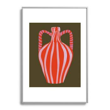 Marin Vaan Zaal Simple Vase Modern Still Life Metal Framed Art Print - Deny Designs
