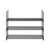 SEVOBAL 3-Tier Sturdy Shoe Organizer Metal Storage Shelf for 16-20 Pairs Stackable for Closet Entryway Hallway, Black, 36.22"*8.66"*1.57" - 4 of 4