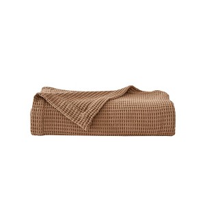 100% Cotton 300GSM Solid Waffle Blanket - Isla Jade - 1 of 3