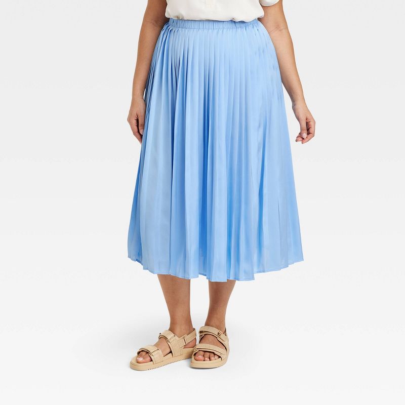 Women's Pleated A-Line Midi Skirt - A New Day™, 1 of 5