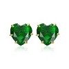 Guili Heart-Shaped Cubic Zirconia Stud Earrings Provide a Regal Sparkle and Vivid Color for a Classic and Polished Finish - 2 of 2