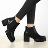 Allegra K Women's Lug Sole Chunky Heel Chelsea Ankle Boots - 2 of 4