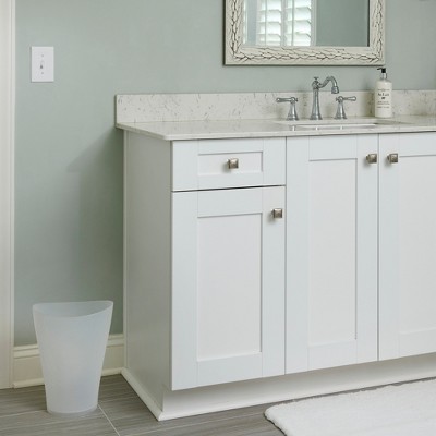 Clear Plastic 9-Quart Bathroom Vanity Trash Can