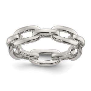 Chisel Stainless Steel Polished 6mm Chain Necklace Link Design Ring - 1 of 4