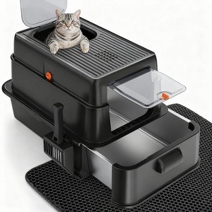 JOEJOY Cat Litter Box with Drawer, 46L Enclosed Potty with Carbon Filter, Triple Filtration System, Leak-Proof Design for Indoor Cats - 1 of 4