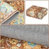 6x9ft Vintage Geometric Area Rug - Non-Slip Washable Low Pile Rug for Kitchen, Bathroom, Living Room & Bedroom in Blue - 2 of 4