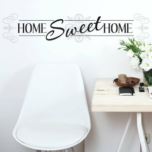 Home Sweet Home Peel and Stick Wall Decal Black - RoomMates - 1 of 3