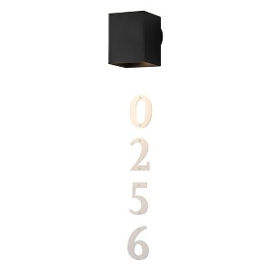 C Cattleya Black Dusk to Dawn Outdoor Wall Light with Optional Door Numbers and Bulb Included - 1 of 4