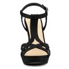Allegra K Women's T Strap Open Toe Platform Stiletto Heel Sandals - 3 of 4