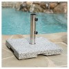 Mojave Square Granite and Stainless Steel Umbrella Base - Natural Gray - Christopher Knight Home - 4 of 4