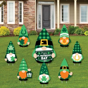 Big Dot of Happiness Irish Gnomes - Yard Sign and Outdoor Lawn Decorations - St. Patrick's Day Party Yard Signs - Set of 8 - 1 of 4