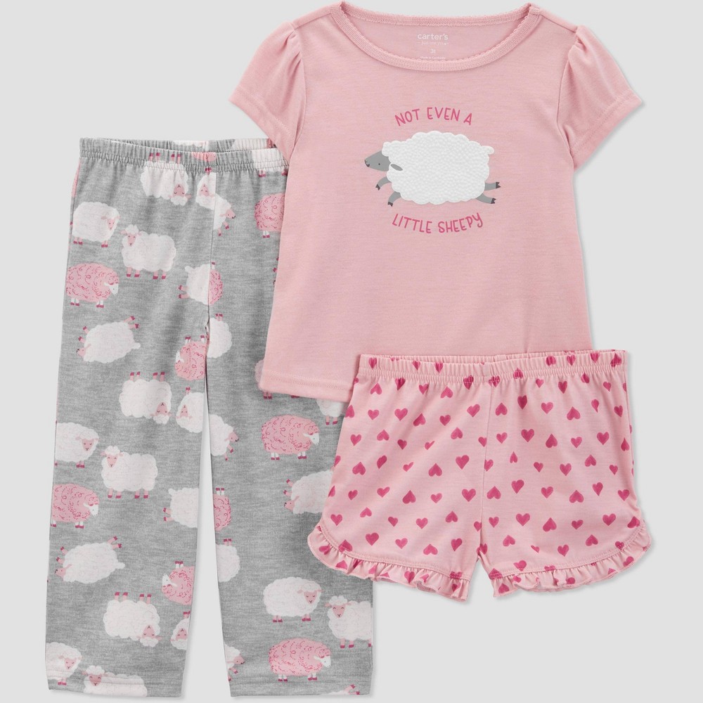 Carter s Just One You Carter Jut One You Toddler Girl 3pc Short Sleeve Sheep Pajama Set Connecticut Post Mall